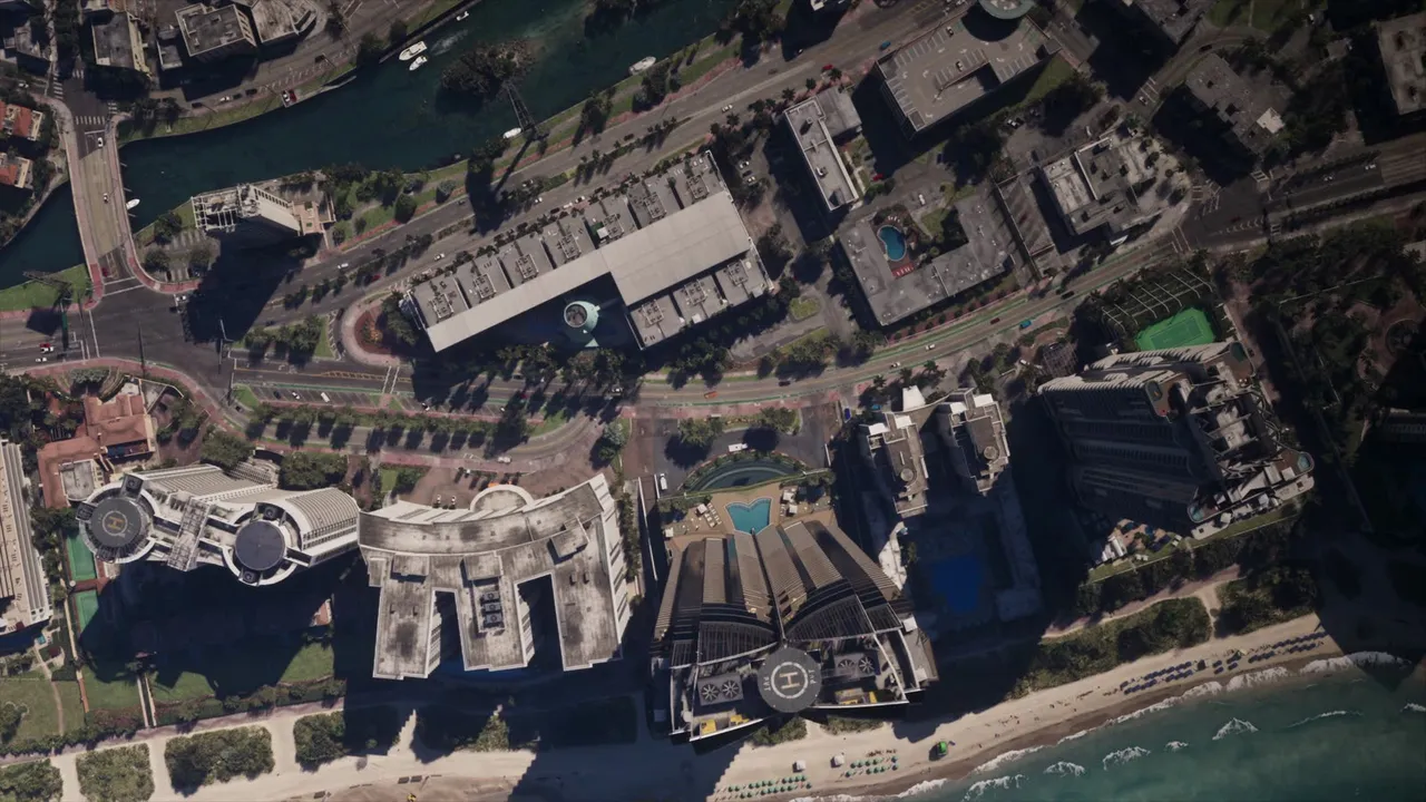 The in-game pause map of Leonida in Grand Theft Auto VI, from An Extended Look
