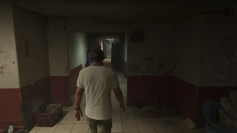 Walking the corridor of the apartment block before the pickup, from the GTA 6 Extended Look